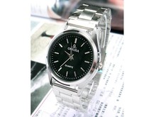 De acero clásico reloj de acero hombre negro moda hombre reloj de mesa masculino caliente venta sólo 13 yuanes