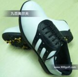 【四钻诚信】<span class=H>adidas</span>高尔夫鞋经典款　黑配白防水高球必备