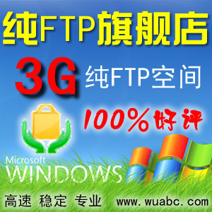 3G 纯FTP空间/网络U盘/2个账号/FTP网盘/电线或网通/网络硬盘