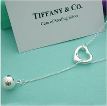 tiffany / Tiffany corazón collar collar de cuentas de plata de ley 925 dos