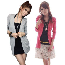 2012春装新品韩版女装针织衫 开衫 大码长袖修身显瘦<span class=H>打底</span>衫外套