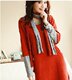 时尚风情双层围巾两件套上衣裙