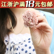 C020 韩版饰品 迷人繁花雪纺花朵长项链 甜美花蕊蕾丝毛衣链