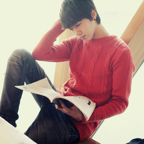 大码男士红色毛衣...