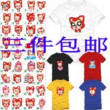 情侣装男装女装纯棉短袖T恤阿狸t恤短袖男女半袖卡通情侣装班服