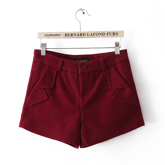 【图】复古高腰<em>毛呢短裤</em>销售排行 复古高腰毛