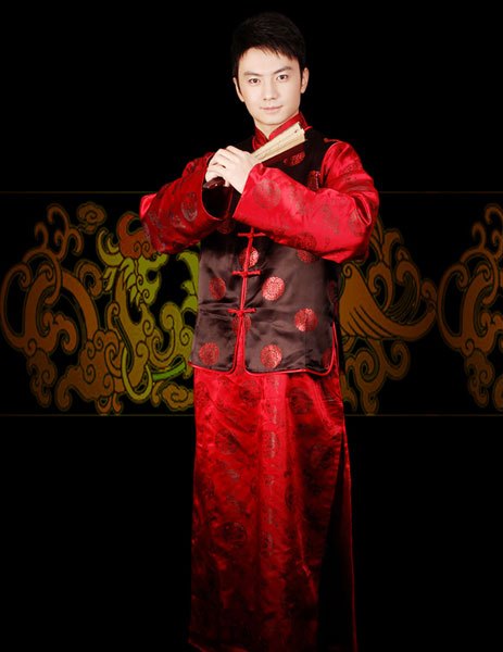 民族服装,加厚版毛料男士唐装商务礼服劲爆款