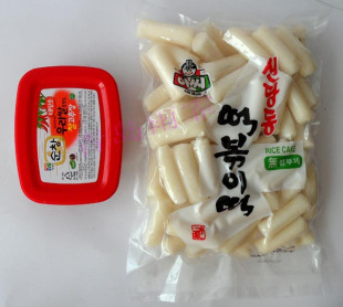  冲冠促销韩国特产食品 辣炒年糕条907g+清净园甜辣椒酱200g调味品