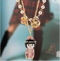 CC005韩国饰品 安娜苏甜美日本和服娃娃项链 义乌韩国小饰品批发
