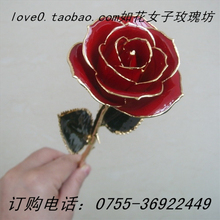 埃维纳镀金玫瑰花，24K镀金鲜玫瑰，新年礼物，情人节礼物