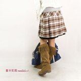 新款热销千件! 毛呢冬裙 经典格子半身裙 韩版 短裙百褶裙子02604