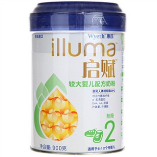  【天猫超市】爱尔兰进口奶粉 wyeth  惠氏启赋奶粉2阶段900g/听