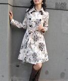 2010春秋装新品 韩版女装修身收腰长款女式风衣外套折扣特价