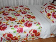外贸全棉床品客供60支纱纯棉，贡缎活性印花三四件套床单枕套被罩