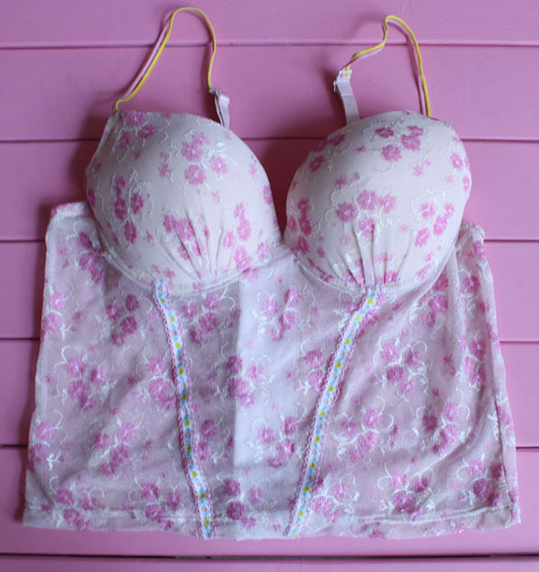 <em>吊带</em>/背心/抹胸,2011春夏外贸 透气花朵<em>文胸</em>式