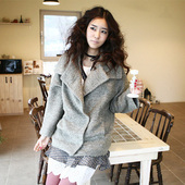 2012 new original single boutique Korean Slim lapel female models circle wool coat
