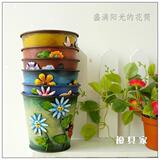 韩式田园家居装饰品桌面摆件 纯手工铁艺花筒/花器（6色） M