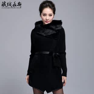  高档貂绒衫 假一赔三 新款女士韩版风衣外套长款保暖貂绒大衣