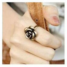 金冠紫紫 个性古铜玫瑰花戒指~古铜玫瑰