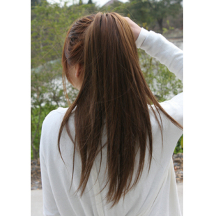Comb long hair wigs hair wigs straight ponytail girl feet clips Masson wigs real shot
