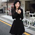 冲冠2件包邮 韩版新款cherrykoko简约大牌气质黑白修身连衣裙