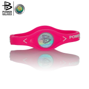 POWER BALANCE 霸能 能量平衡公司 手环  硅胶手环 NEON粉色白字