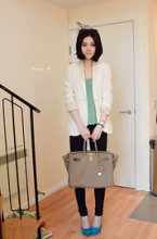 新品定制款<span class=H>TOP</span><span class=H>SHOP</span> 白西装13kim纯色一粒扣西装外套西服 正版
