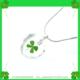 韩国幸运草纯银项链