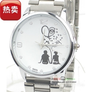  KEDE品牌手表女士正品 韩版时尚心心少女个性钢带女表 情侣表6609