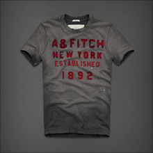 美国代购Abercrombie Fitch 新磨破AF圆领T恤 男士半袖短袖打底衫