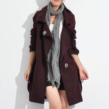 西子丽雪 满两件包邮 2010秋装 休闲  女 双排扣 长款 风衣 大衣C
