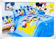 正版disney儿童床上用品迪士尼米奇黄蓝四件
