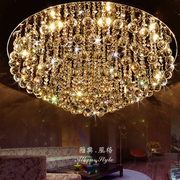 客厅水晶灯圆形80水晶灯客厅吸顶led圆形大厅水晶吸顶灯6080cm1米