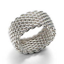 Corea moda TIFFANY Tiffany malla anillo de plata anillo de la mujer
