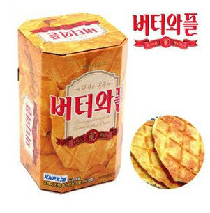 韩国比特煎饼  韩国CROWN可拉奥奶酪薄脆饼干 奶油瓦夫饼干 135克
