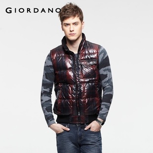 2012 Giordano lattice rib collar down coat men's warm winter vest (boyfriend) 01071597