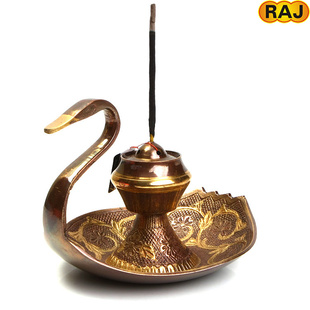 RAJ印度香 进口香薰器具香盒 香板 香炉 铜制彩绘手工香具