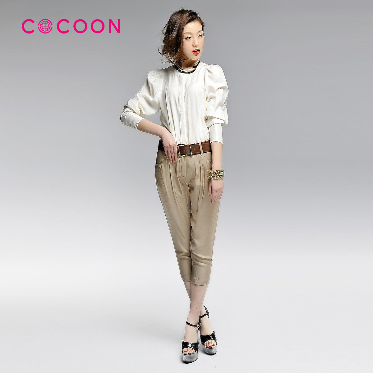 COCOON可可尼2012新品百搭时尚七分裤女款201208014原价798