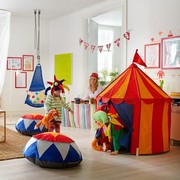 早教亲子元彩色条纹儿童城堡室内帐篷玩具游戏屋婴儿宝宝蒙古包