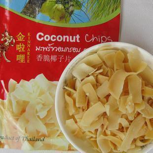  超好吃哦！进口食品 泰国金啦哩香脆椰子片40克