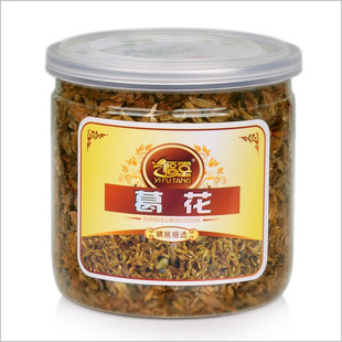  艺福堂花草茶 优质葛花 正宗葛根花茶 50克罐装 厂家直销 QS认证
