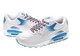 正品NIKE Air Max 90系列 炫彩白蓝 Edison款