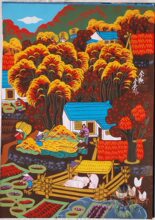 农民画 手绘水粉画 家居酒店装饰画 陕西民俗特产 金秋