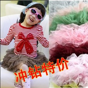  冲钻特价女童六一演出半身裙公主超短裙儿童蓬蓬裙纱裙6层蛋糕裙