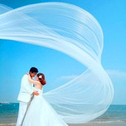 新娘婚纱拖尾头纱超长韩式单层飘逸长款头纱2013每米4.5元