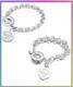 Tiffany925纯银圆心情侣手链