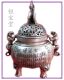 恒宝堂 百寿图 白铜大香炉