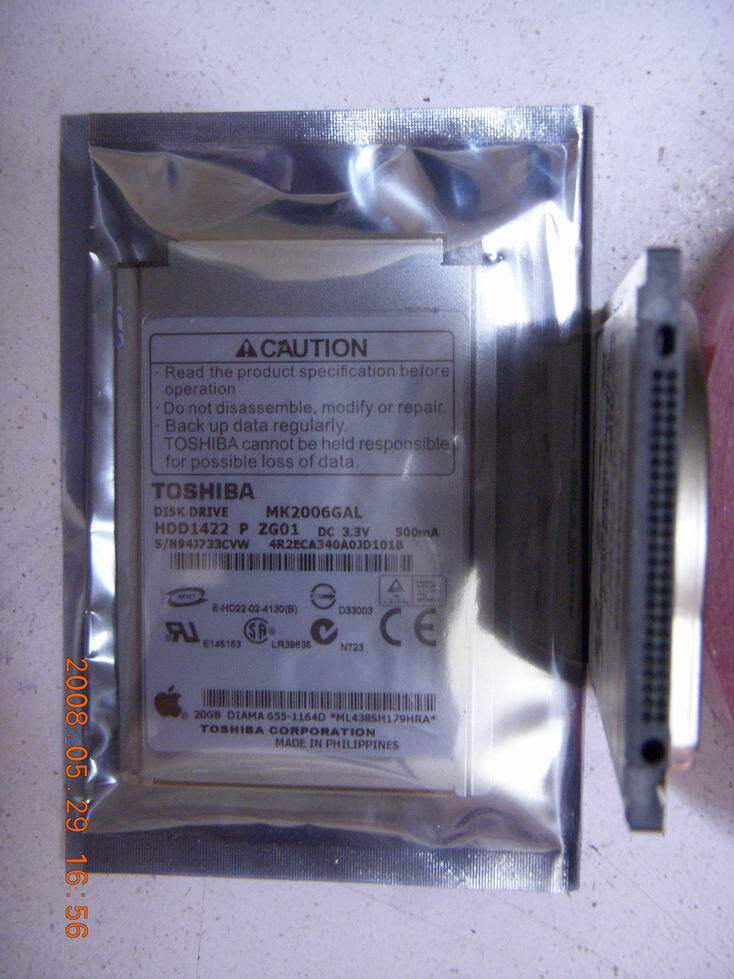 齐轩电脑2皇冠 东芝1.8寸20G笔记本硬盘,库存未拆包,MK2006GAL