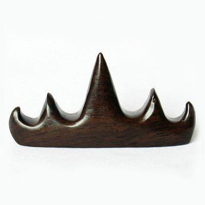 红木笔架笔山笔搁 黑檀木毛笔搁五指山形毛笔架搁毛笔架文房四宝