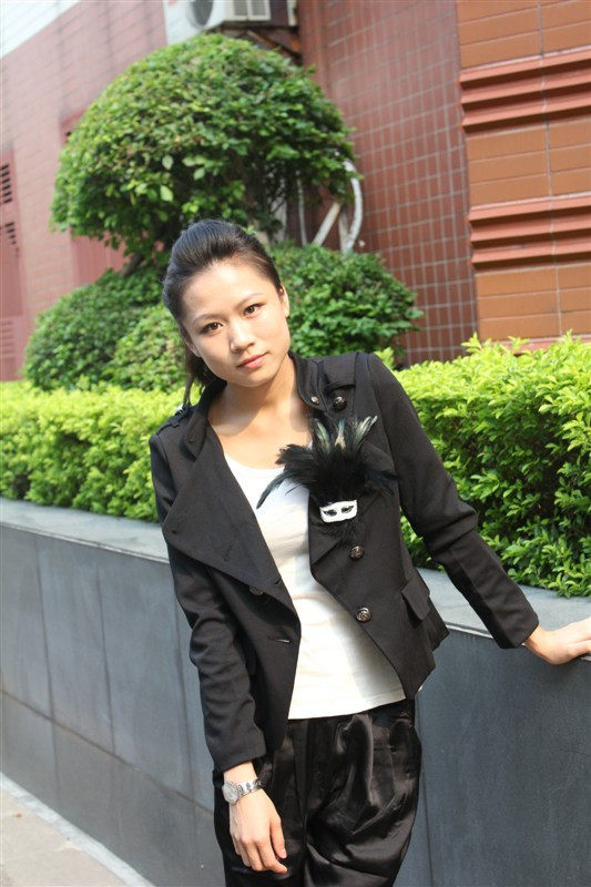 2010秋冬新款 原创专柜正品 职业气质<span class=H>女士休闲外套</span>西装 黑色